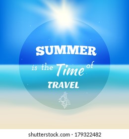 Summer poster. Vector illustration.