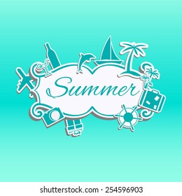 Summer poster. Vector illustration