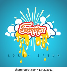 Summer Poster - Vector Illustration, Graphic Design Editable For Your Design. Summer Logo