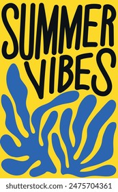 Summer poster, summer vibes, summer time, fun, vector design, summer typography