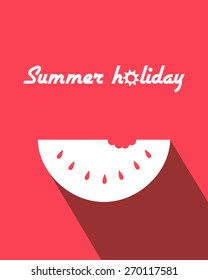 Summer poster with watermelon 
