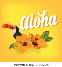 Summer poster.Typography vector.