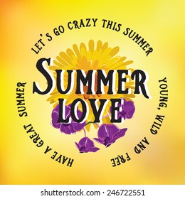 Summer poster.Typography vector.