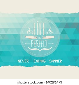 Summer poster.Typography.Vector illustration.