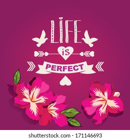 Summer poster.Typography.Vector illustration.