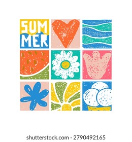 Summer posts template social
