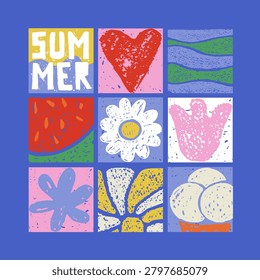 Summer posts template social