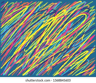 summer print bright colored Doodle children background. Cover layout template. Material design concept