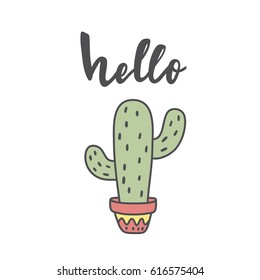 Summer print with cactus