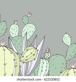 Summer print with cactus