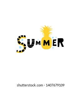 Summer. Print decor. vector decorative banner