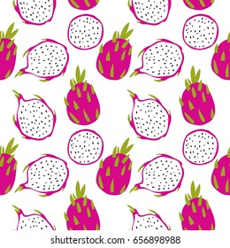 Summer print with dragon fruit