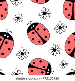 Summer print with ladybird