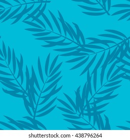 Summer print with palm sheets. Vector background for fashion