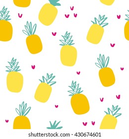 Summer print with pineapple