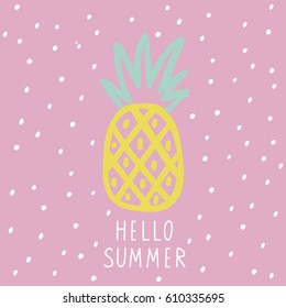 Summer print with pineapple