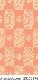 Summer print with a sea coral motif for beachwear