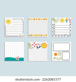 Summer Printable Note And Memo