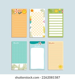 Summer Printable Note And Memo