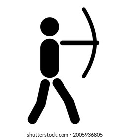 Summer professional Games sports vector icons - pictogram for archery