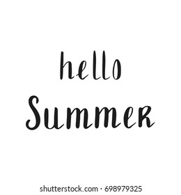 Summer quote. Brush pen handwritten lettering inspirational typography. Vector isolated