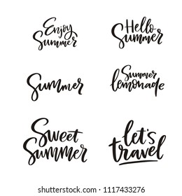 handlettered summer congratulations Thank you greeting card black cards handwritten card seasons modern calligraphy hello white ink