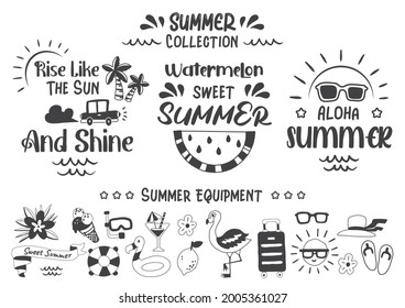 Summer quote illustration Vector for banner, poster, flyer