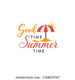 Summer quote lettering typography design
