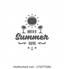 Summer quote or saying can be used for t-shirt, mug, greeting card, photo overlays, decor prints and posters. Hello summer vibes message, vector illustration.