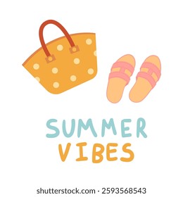 Summer quote, sun and fun phrase. Vector illustration on a white background. Summer poster, print, card, kids apparel decor, sticker.