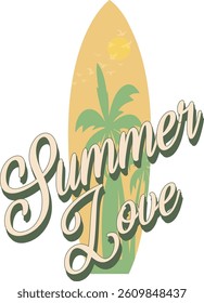 Summer quotes Retro Vector Illustrator Design