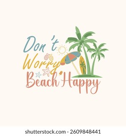 Summer quotes Retro Vector Illustrator Design