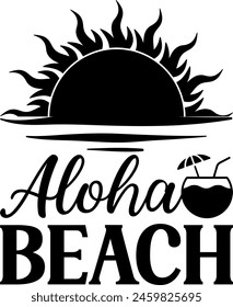 Summer Quotes Typography T-Shirt Design Lettering Concept