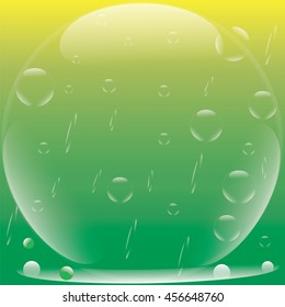 summer rain abstract art creative modern vector illustration of a green-yellow background