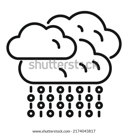Summer rain cloud icon outline vector. Storm cloud. Rainy meteo