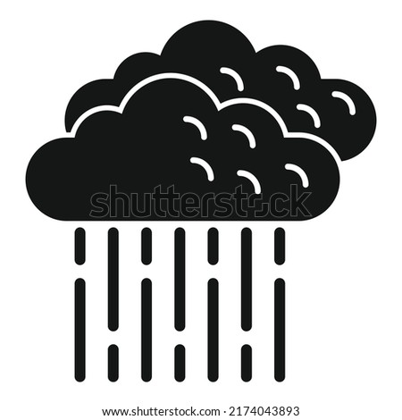 Summer rain cloud icon simple vector. Storm cloud. Rainy meteo