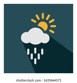 summer rain flat vector icon - ui icon vector