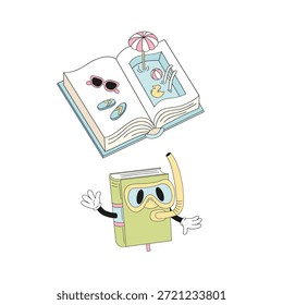 Summer Reading Clip Art Set with Books and Vacation Activities