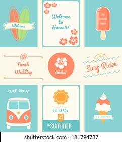 Summer Recreation Activities Posters and Design Elements