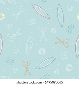Summer recreation symbols - vector background