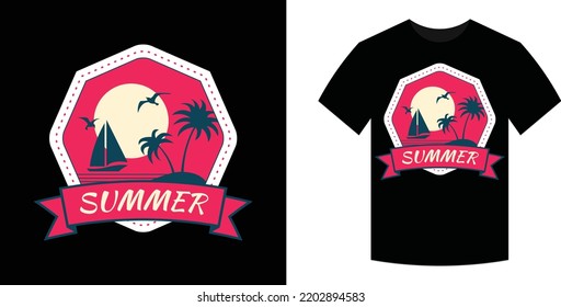 Summer red T-shirt Design 2022
