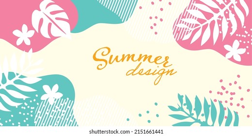 Summer is a refreshing resort illustration