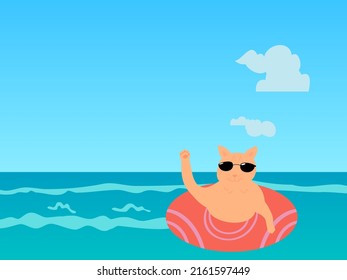 Sommer mit entspannter Katze