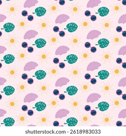 Summer Repeat Pattern Background Vector