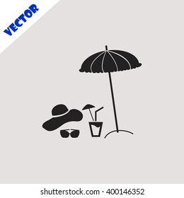 Summer rest icon.