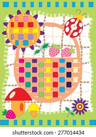 Summer rest. Picnic tableware. 