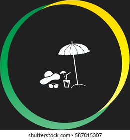 Summer rest vector  icon