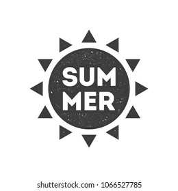 Summer retro badge, emblem, logo