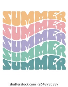 Summer Retro Summer Bundle Groovy, Beach wavy, Trendy groovy, Funny Beach Quotes hippie, Summer Cut Files, Groovy aesthetic 70s, wavy files for CRICUT