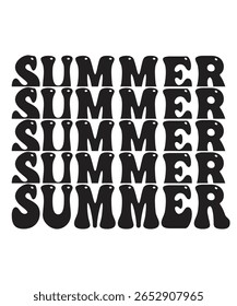 Summer Retro Summer Bundle Groovy, Beach wavy, Trendy groovy, Funny Beach Quotes hippie, Summer Cut Files, Groovy aesthetic 70s, wavy files for CRICUT